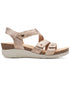 Clarks Women's Calenne Clara Strappy Wedge Sandals Bronze Size 9W